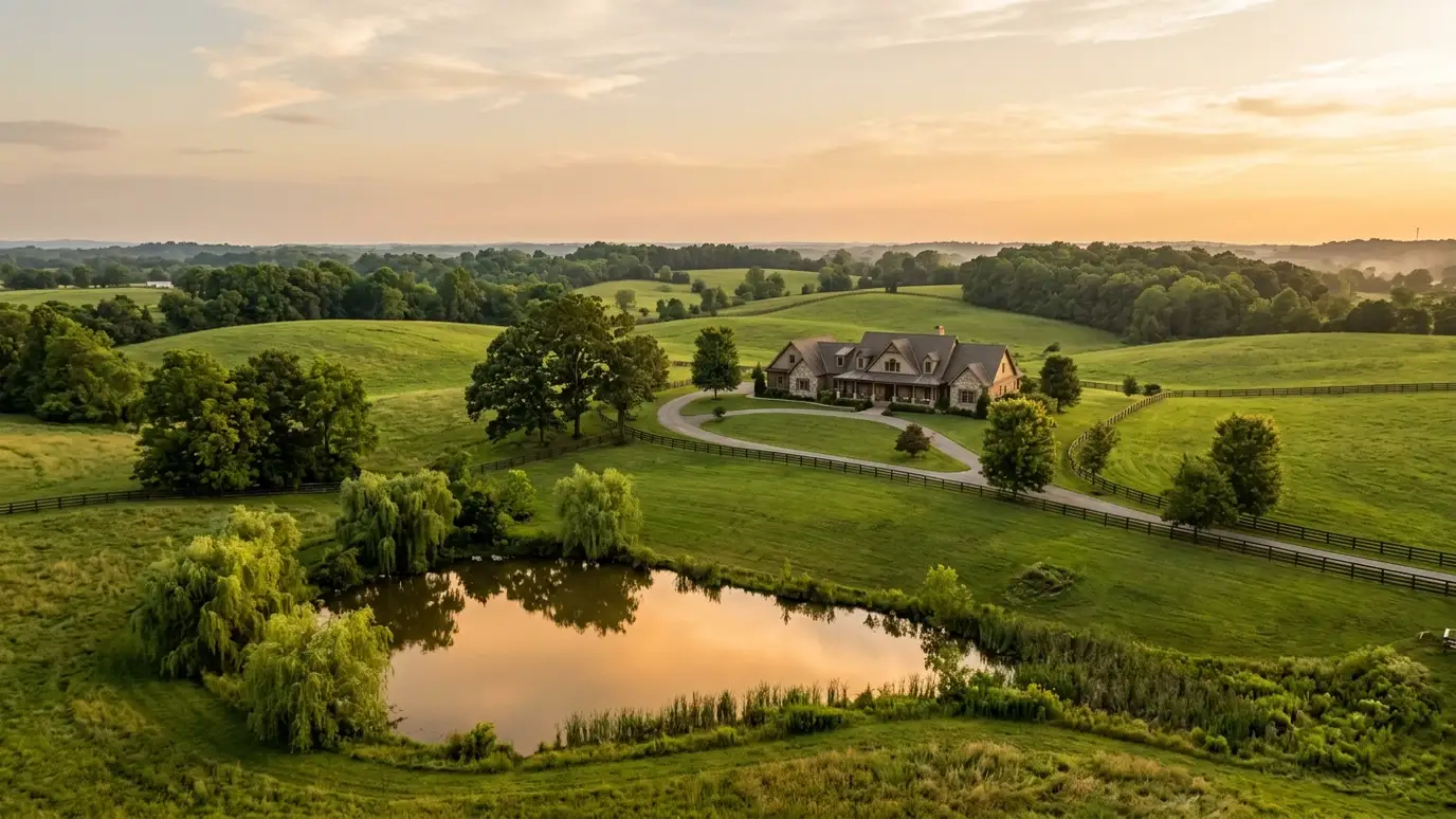 Lawns and neighborhoods in Arrington, Tennessee