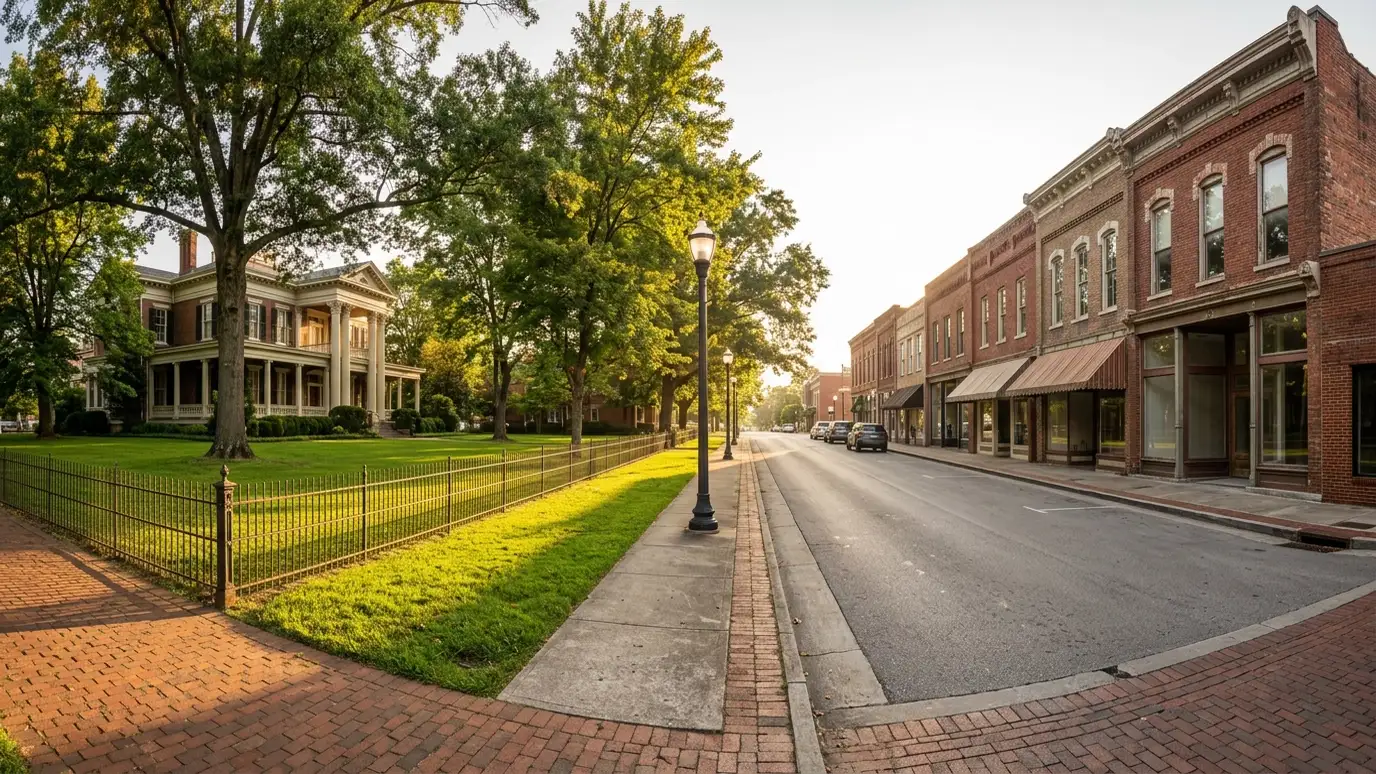 Lawns and neighborhoods in Franklin, Tennessee