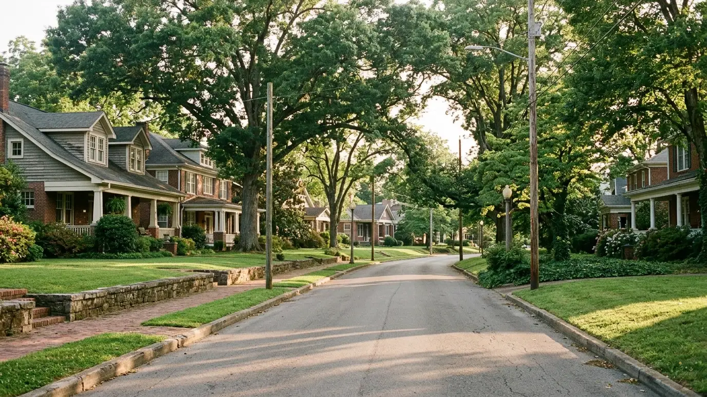 Lawns and neighborhoods in Goodlettsville, Tennessee