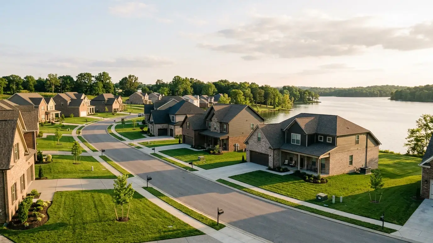 Lawns and neighborhoods in La Vergne, Tennessee