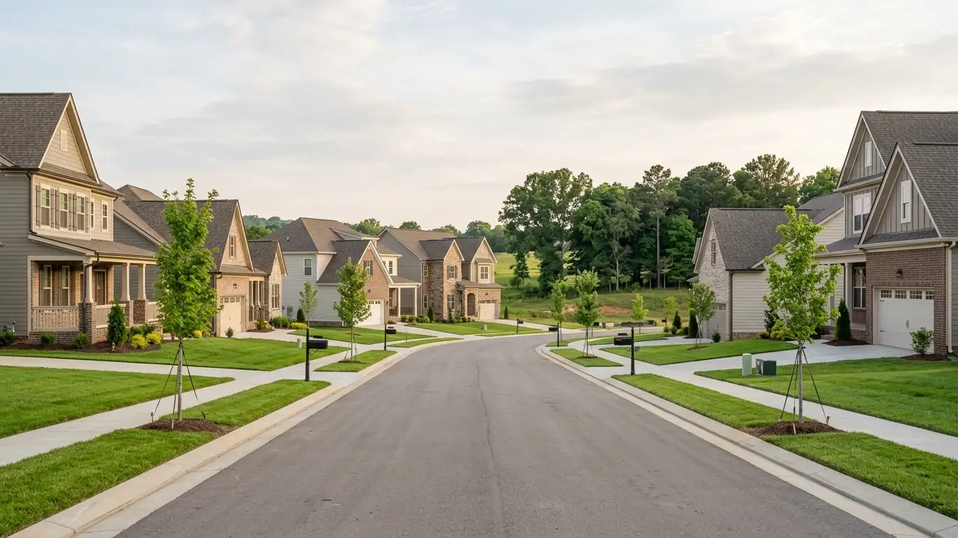 Lawns and neighborhoods in Mt. Juliet, Tennessee