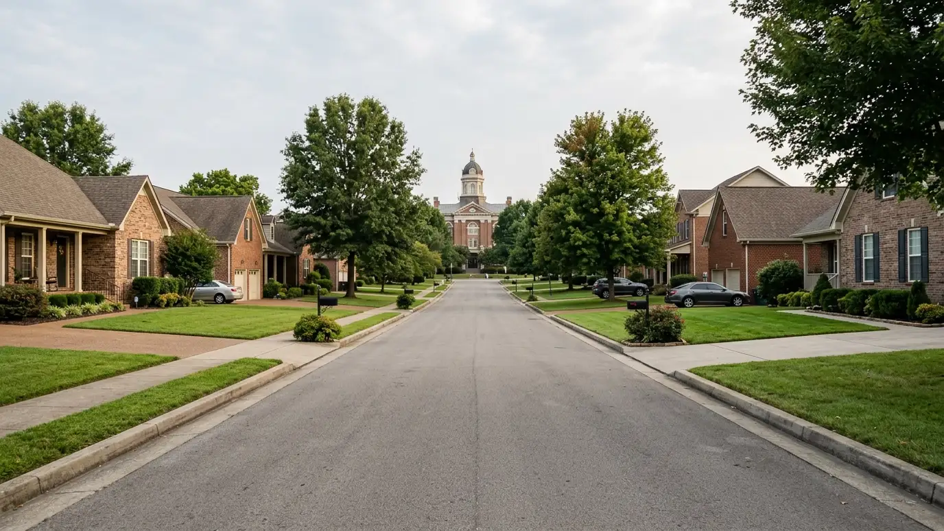 Lawns and neighborhoods in Murfreesboro, Tennessee