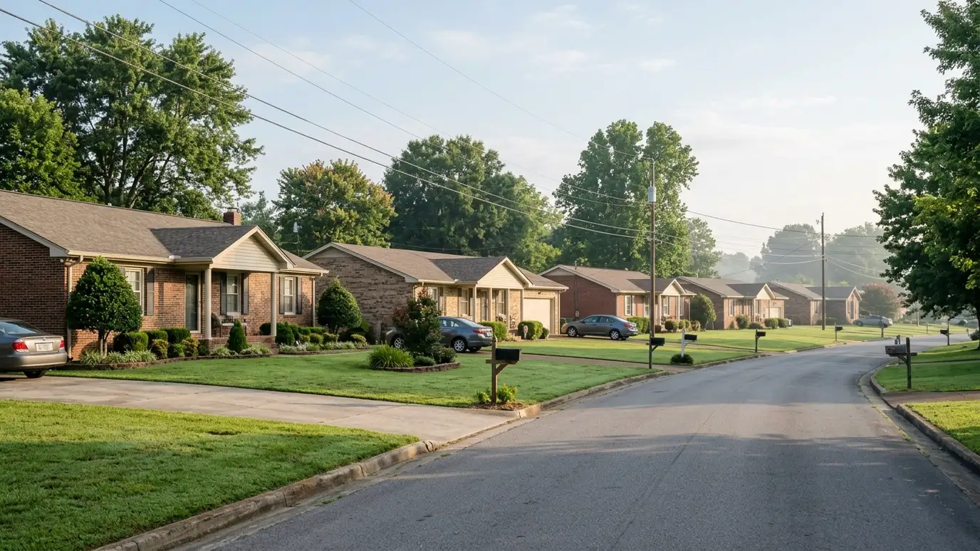 Lawns and neighborhoods in Smyrna, Tennessee